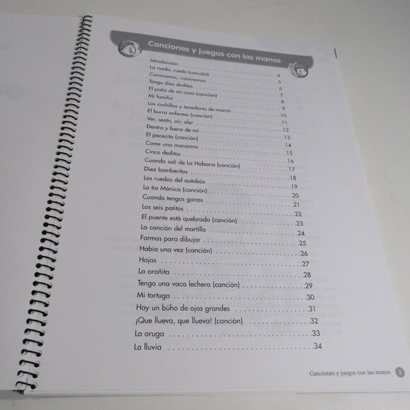 (4) Songs & Finger Plays Books ENG/SPANISH on some books SPIRAL BOUND - Picture 3 of 14